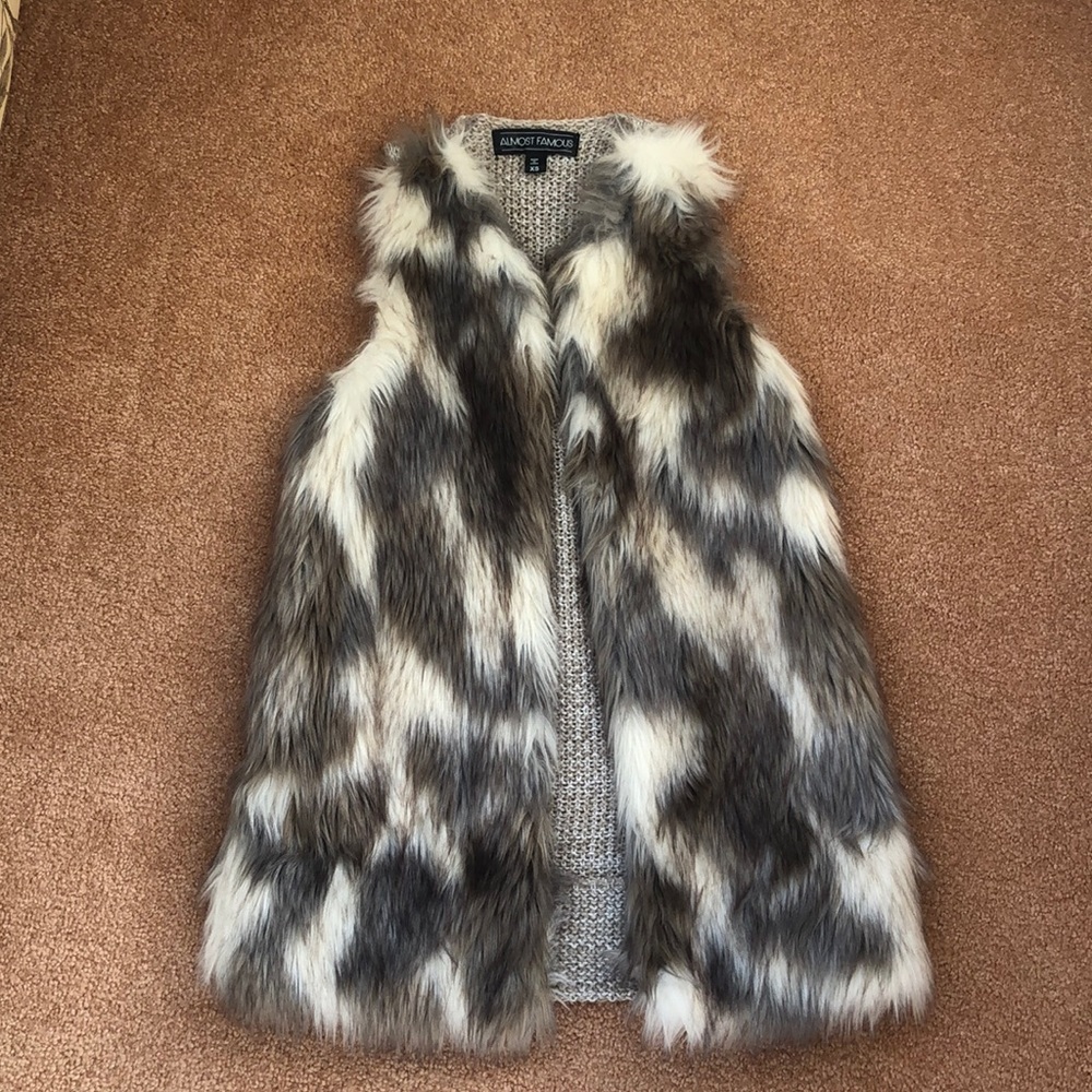 Faux fur vest